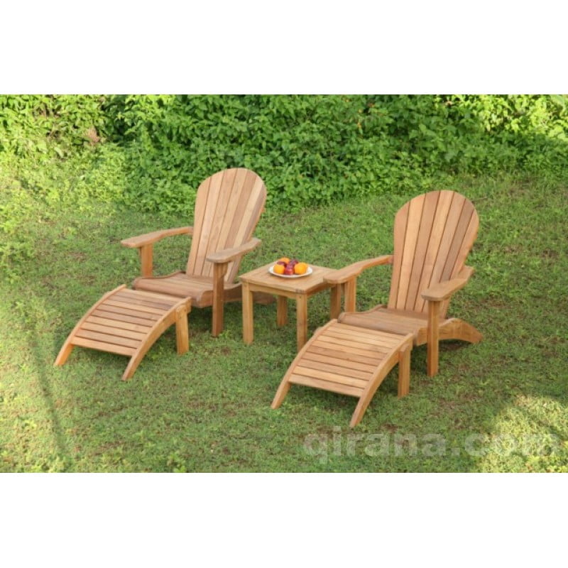 New Adirondack Chair With Footstool Indonesia Teak Garden Furniture Manufacturer
